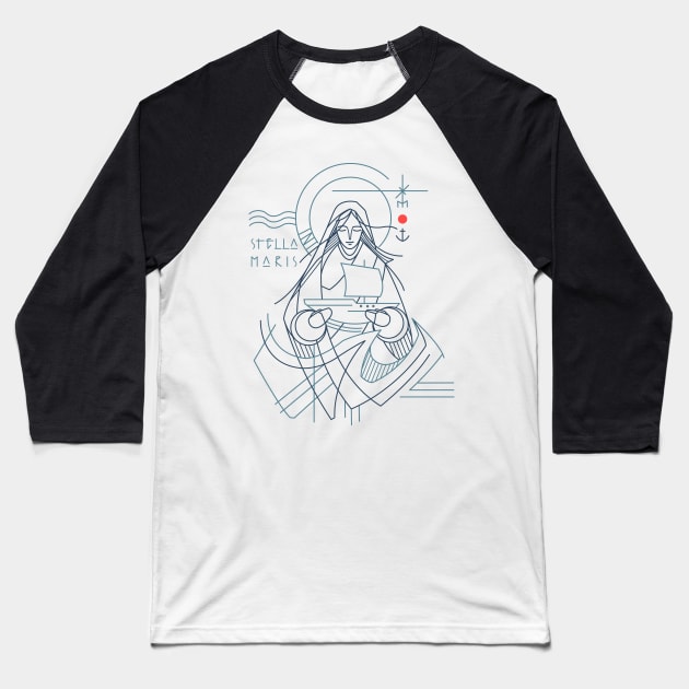 Mary Star of the Sea Baseball T-Shirt by bernardojbp